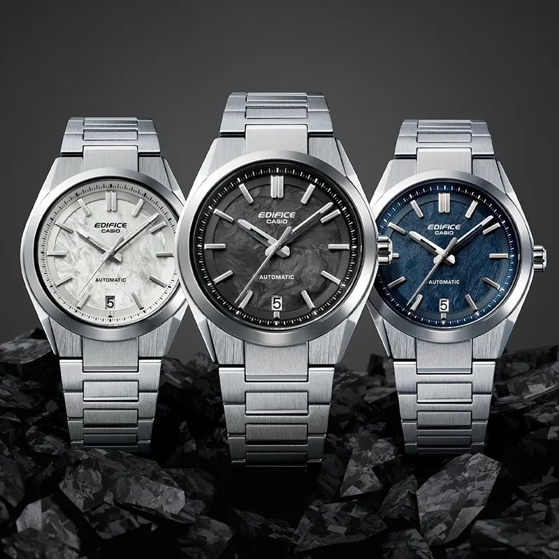 Casio Edifice Automatic Black Carbon Dial Men's Watch- EFK-100CD-1A